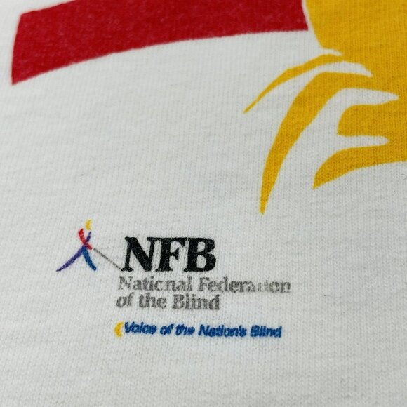 Vintage American Nfb Blind Federation Blindness TShirt Men Sz L Liberty Freedom - Picture 4 of 12